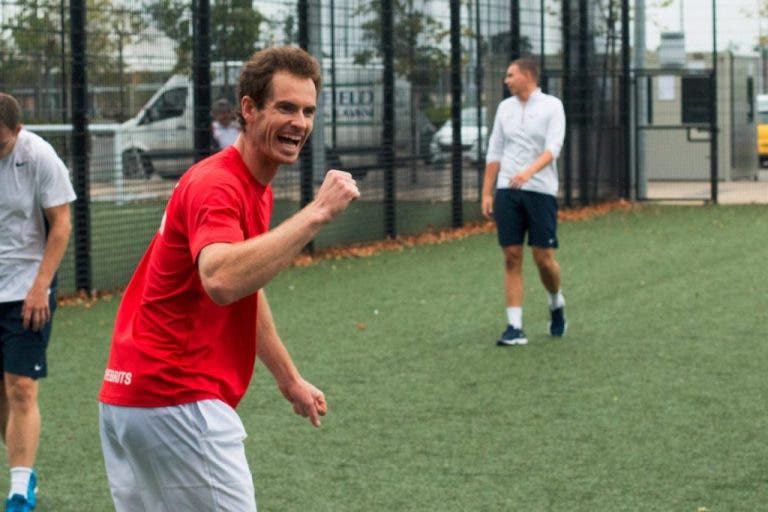 [Vídeo] O golaço de Murray durante treino da Taça Davis