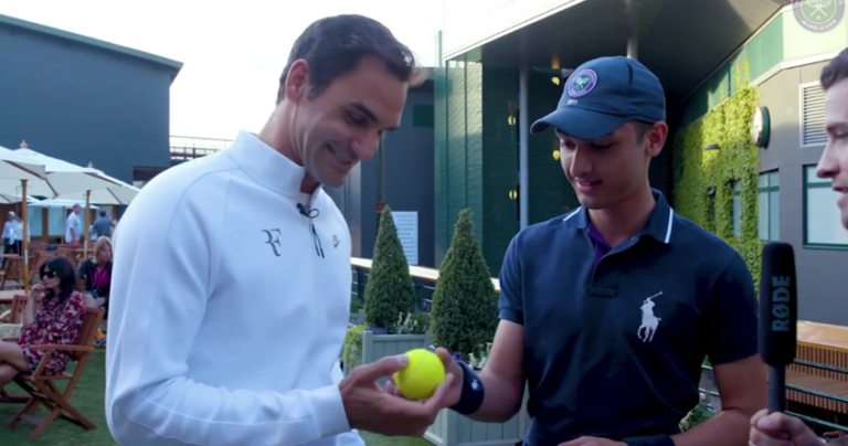 [Vídeo] Federer surpreende jovem que apanhou a bola com que fez o ás 10 mil