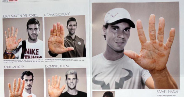 Já imaginou o estado das palmas das mãos de um jogador de ténis?