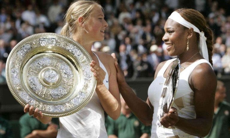 Sharapova e o porte intimidante de Serena: «Ainda agora ela consegue fazer com que me sinta uma miúda»