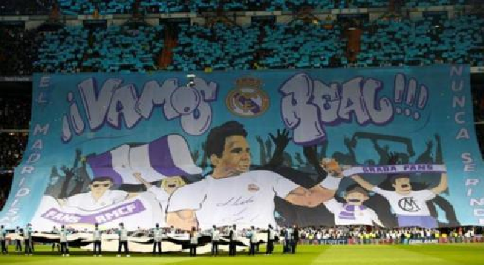 Real Madrid utilizou tela gigante (!) de Rafa Nadal para motivar Cristiano Ronaldo e companhia