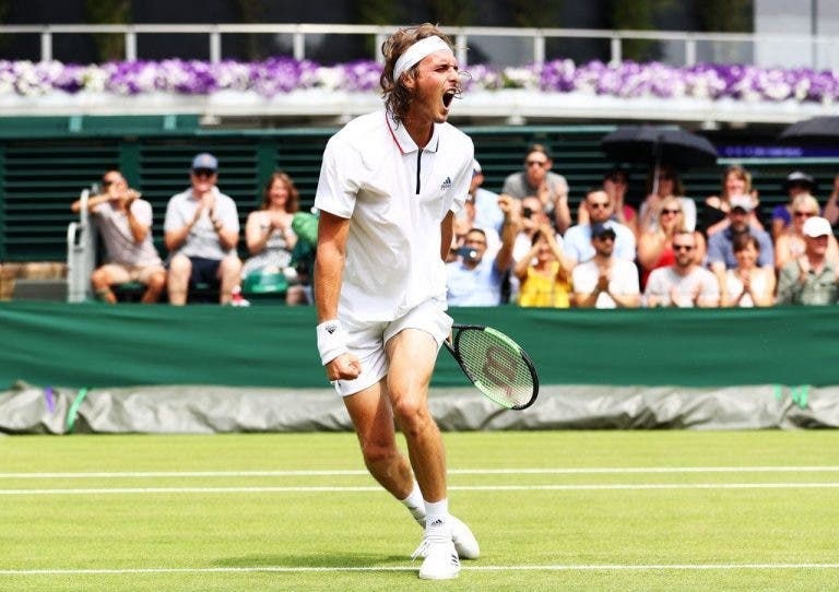 Tsitsipas na segunda semana de um Grand Slam pela primeira vez na carreira