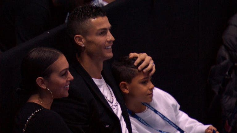 [FOTOS E VÍDEOS] Cristiano Ronaldo levou Georgina e Cristianinho às ATP Finals