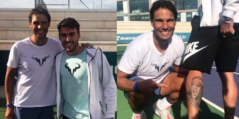 [FOTOS] André Horta foi conhecer Nadal a Manacor e mostrou-lhe a “melhor tatuagem de sempre”