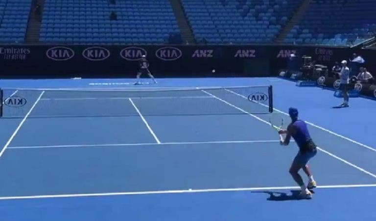 [VÍDEO] Depois de treinar com Federer, Edmund trabalhou a grande intensidade… com Nadal