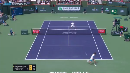 [VÍDEO] Gojowczky tentou um tweener contra Federer mas o suíço não foi na conversa