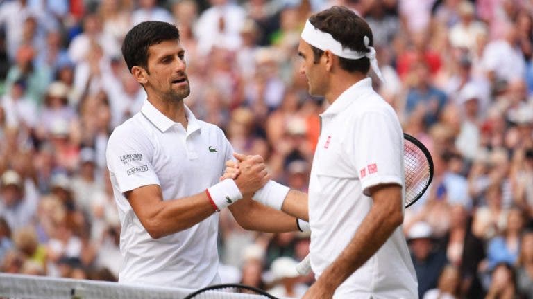 Federer felicita Djokovic pelo 20.º Grand Slam: «Estou orgulhoso por jogar numa era de campeões»