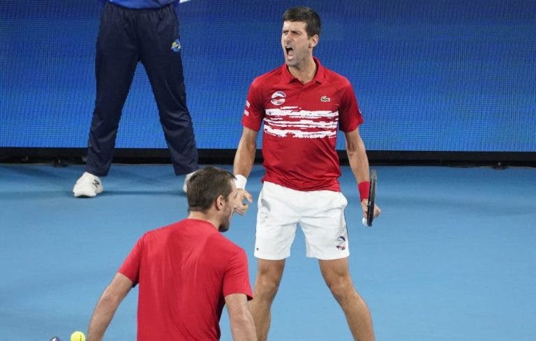 [VÍDEO] O momento em que Djokovic e Troicki deram à Sérvia a primeira ATP Cup da história
