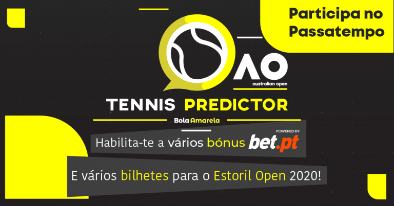 O Australian Open Tennis Predictor dá prémios bet.pt, ProTennis e bilhetes para o Estoril Open