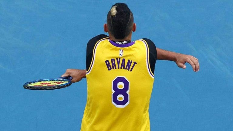 Kyrgios recorda morte de Kobe Bryant: «Foi um choque para mim»