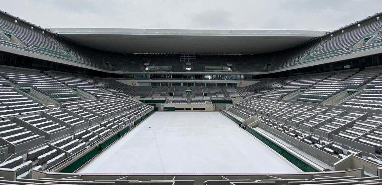 [FOTOS] Roland Garros pintado de braco após nevão em Paris