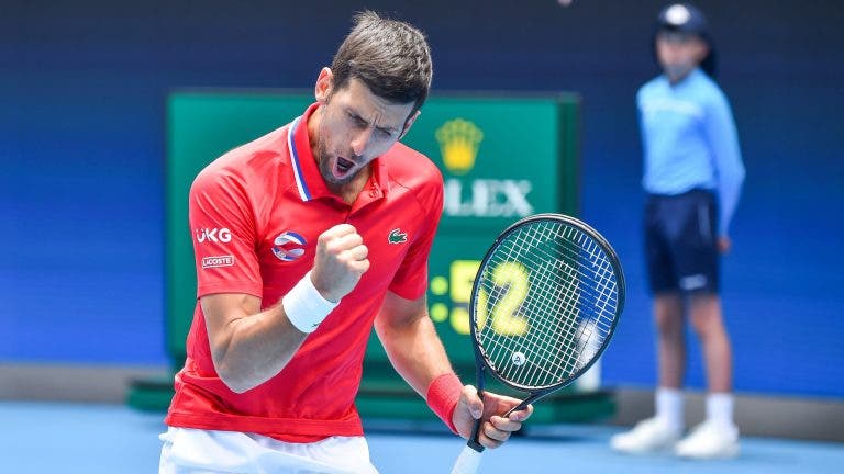 Djokovic brilha e a Sérvia derrota o Canadá na ATP Cup