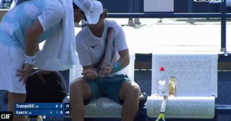 Surreal: Kavcic desiste do US Open depois das costuras de uma operação recente… abrirem