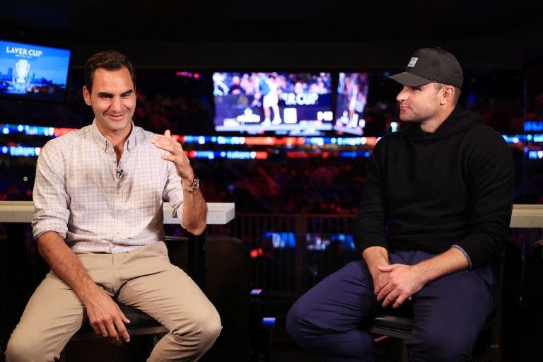 Rivalidade cheia de amizade e… 21 Grand Slams: Federer e Roddick mataram saudades na Laver Cup