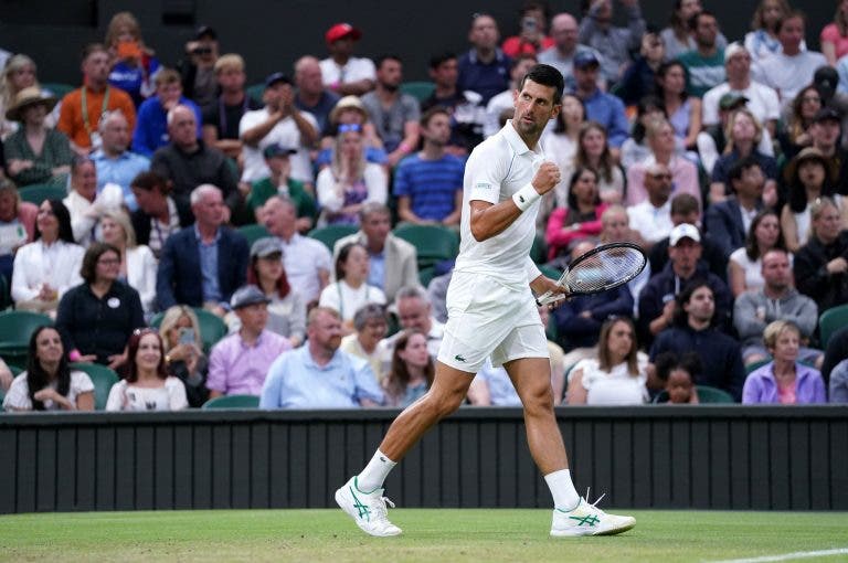 Djokovic acaba a sprintar e está nos ‘quartos’ de Wimbledon pela 13.ª vez