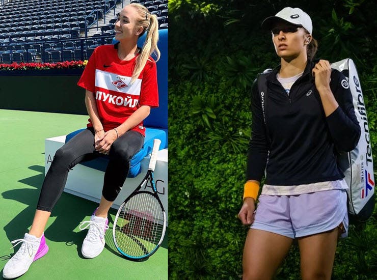 Potapova foi repreendida pela WTA por usar uma camisa do Spartak Moscou