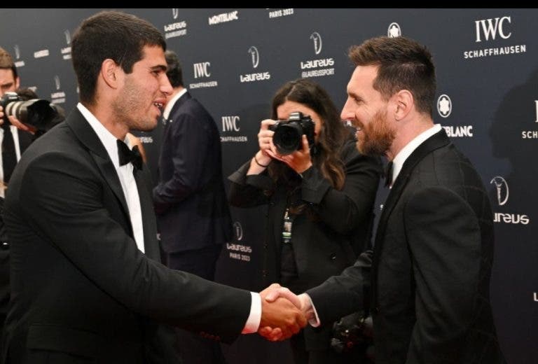 Alcaraz foi a Paris receber o Laureus e encontrou… Messi
