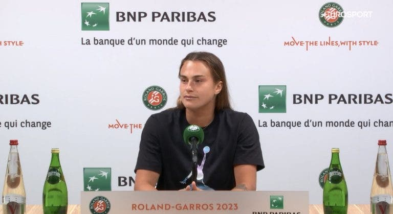 Sabalenka: “Não sou a favor da guerra e por isso não apoio Lukashenko neste momento”