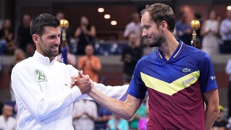 Cervara lamenta que Medvedev só tenha enfrentado Nadal e Djokovic em finais de Grand Slams