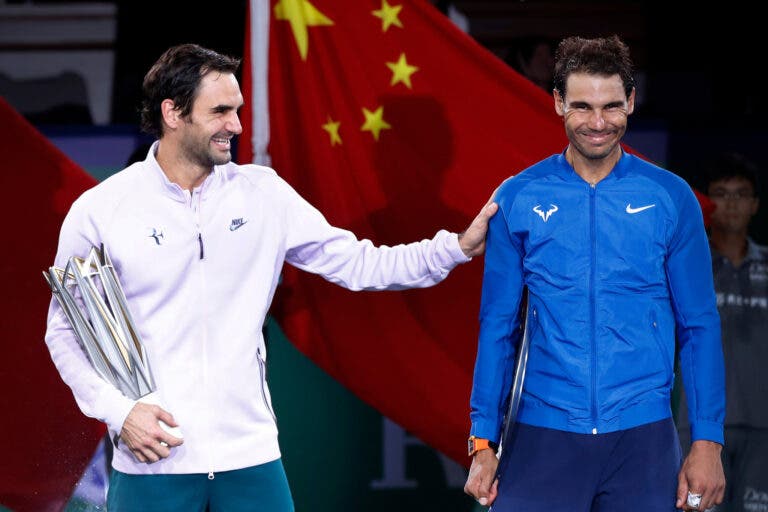 Federer relembra Nadal na homenagem em Shanghai: “Adoro as batalhas que tivemos juntos”