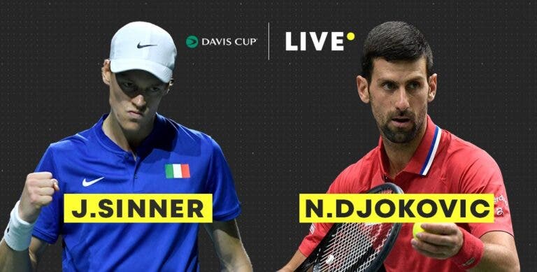 [AO VIVO] Acompanhe Sinner x Djokovic na Copa Davis em tempo real
