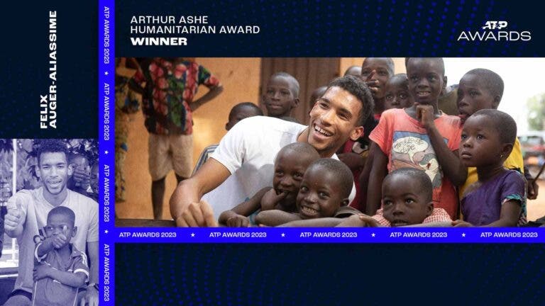 Felix Auger-Aliassime vence o prêmio humanitário da ATP