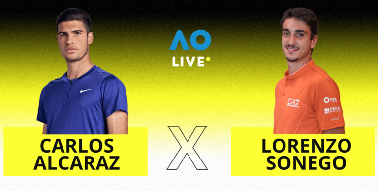 [AO VIVO] Acompanhe Alcaraz x Sonego no Australian Open em tempo real