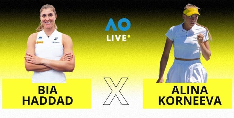 [AO VIVO] Acompanhe Bia Haddad x Korneeva no Australian Open em tempo real