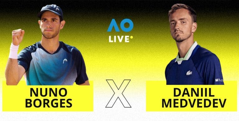 [AO VIVO] Acompanhe Nuno Borges x Medvedev no Australian Open em tempo real
