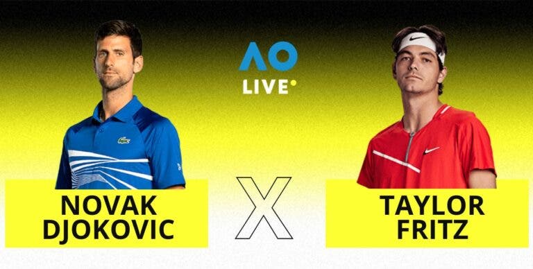 [AO VIVO] Acompanhe Djokovic x Fritz no Australian Open em tempo real