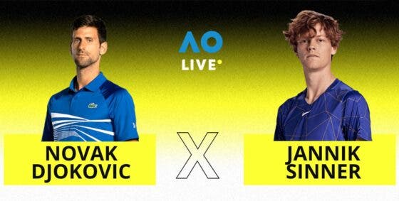 [AO VIVO] Acompanhe Djokovic x Sinner no Australian Open em tempo real