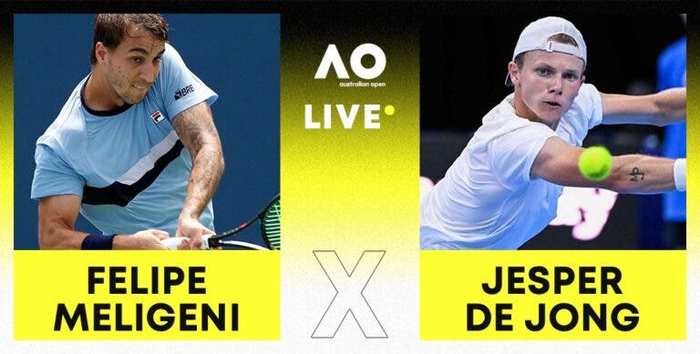[AO VIVO] Acompanhe Felipe Meligeni x De Jong no Australian Open em tempo real