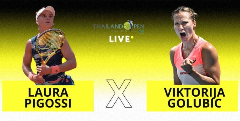 [AO VIVO] Acompanhe Laura Pigossi x Golubic no WTA de Hua Hin em tempo real