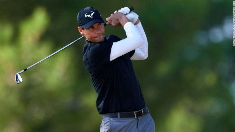 Rafael Nadal brilha rumo ao título em torneio de golfe