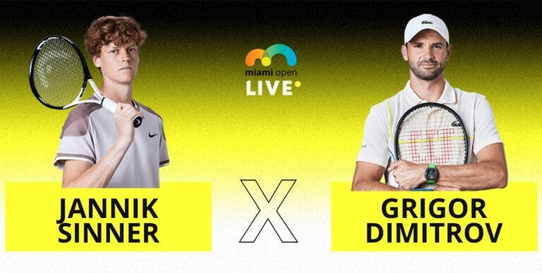 [AO VIVO] Acompanhe Sinner x Dimitrov na final de Miami em tempo real