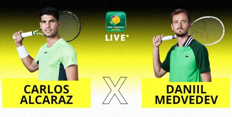 [AO VIVO] Acompanhe Alcaraz x Medvedev na final de Indian Wells em tempo real