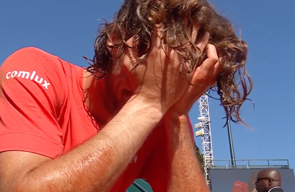 [VÍDEO] As lágrimas de Tsitsipas após ser campeão em Monte Carlo pela terceira vez