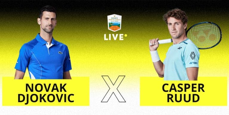 [AO VIVO] Acompanhe Djokovic x Ruud em Monte Carlo em tempo real
