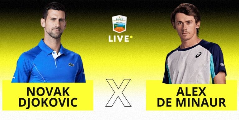 [AO VIVO] Acompanhe Djokovic x De Minaur em Monte Carlo em tempo real