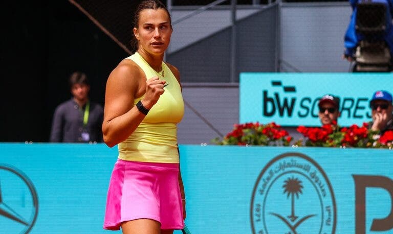 Sabalenka feliz na semi de Madrid: “É a prova de que estou jogando um tênis melhor”