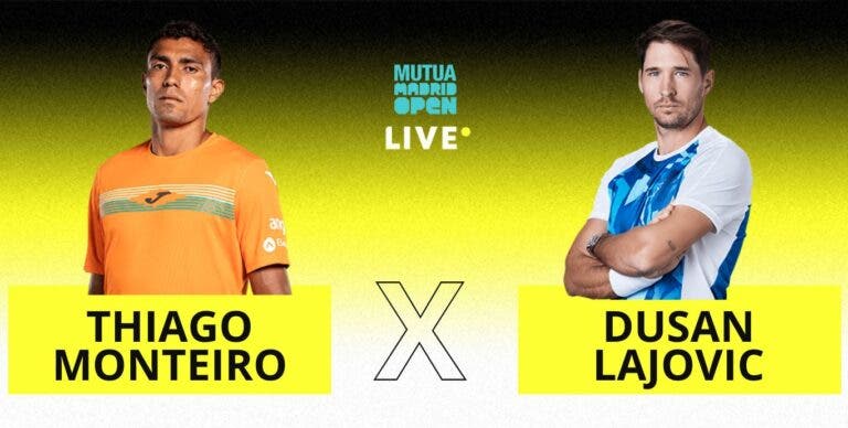 [AO VIVO] Acompanhe Thiago Monteiro x Lajovic em Madrid em tempo real