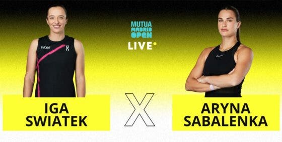 [AO VIVO] Acompanhe Swiatek x Sabalenka na final em Madrid em tempo real