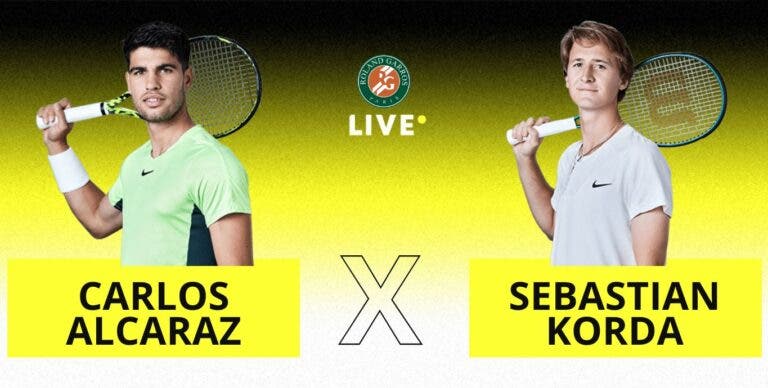 [AO VIVO] Acompanhe Alcaraz x Korda em Roland Garros em tempo real