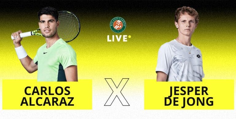 [AO VIVO] Acompanhe Alcaraz x De Jong em Roland Garros em tempo real