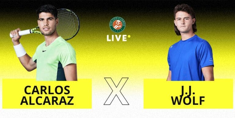 [AO VIVO] Acompanhe Alcaraz x Wolf em Roland Garros em tempo real