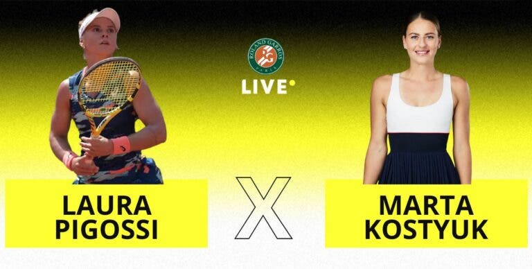 [AO VIVO] Acompanhe Laura Pigossi x Kostyuk em Roland Garros em tempo real