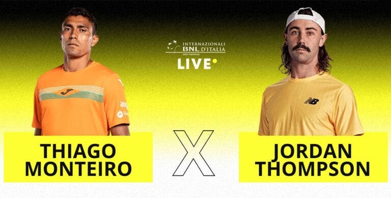 [AO VIVO] Acompanhe Thiago Monteiro x Thompson em Roma em tempo real