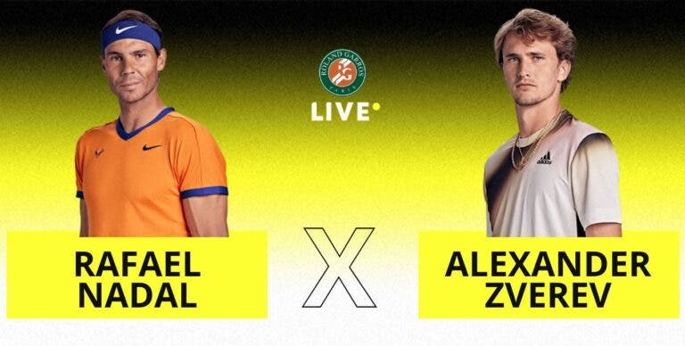 [AO VIVO] Acompanhe Nadal x Zverev em Roland Garros em tempo real