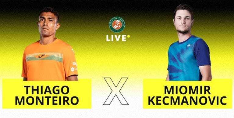 [AO VIVO] Acompanhe Thiago Monteiro x Kecmanovic em Roland Garros em tempo real