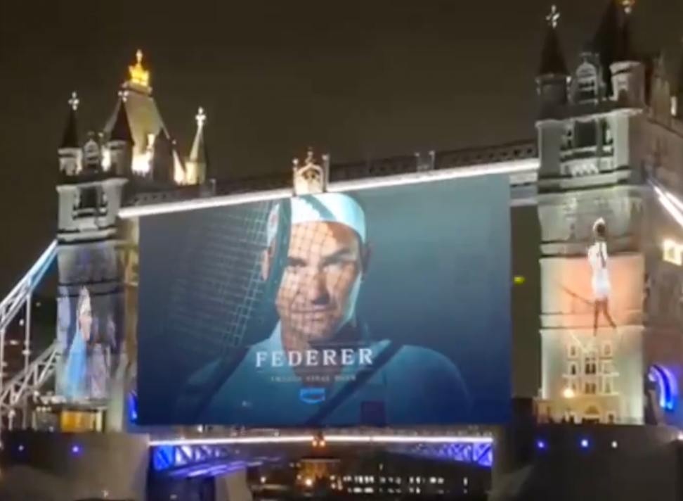 [VÍDEO] A incrível promoção do documentário de Federer na icônica Tower Bridge